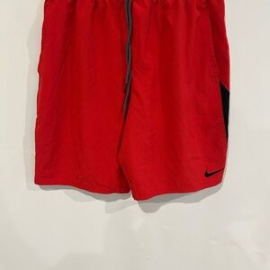 Nike Men's Vibrant Red Athletic Shorts